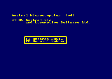 The Amstrad Plus (annoying) boot menu.