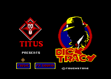 Dick Tracy Title screen (Titus, 1991)