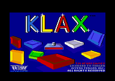 Klax - Title screen (Domark - Tengen, 1990)