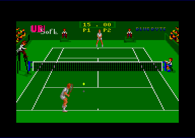 Pro Tennis Tour - Ingame screen (Ubisoft, 1990)