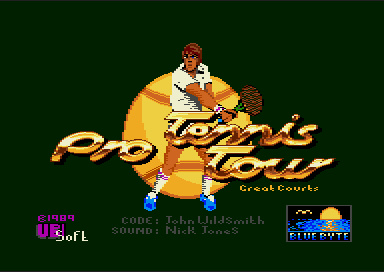 Pro Tennis Tour - Title screen (Ubisoft, 1990)