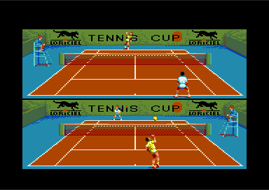 Tennis Cup 2 - Ingame screen (Loriciel, 1990)