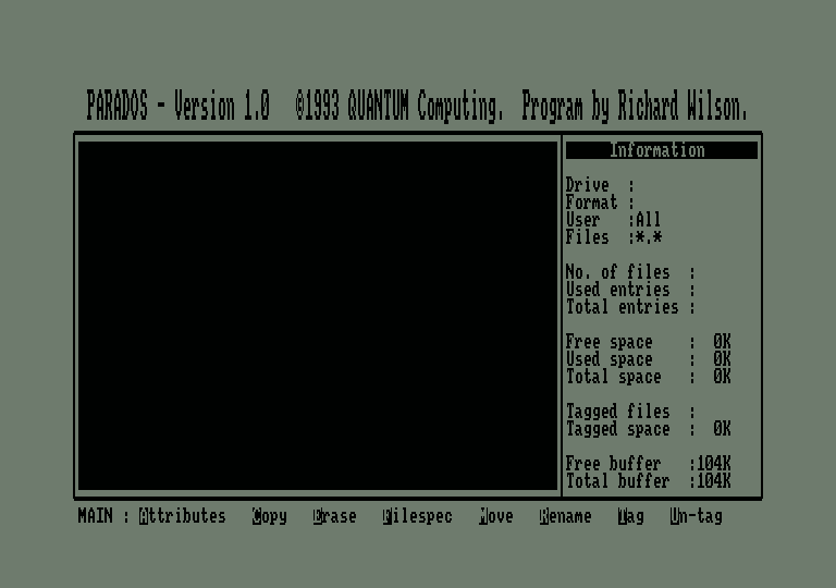 Built-in ParaDOS drive tool.