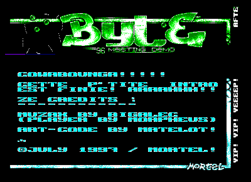 Intro part of the Byte 96 meeting demo (1996)